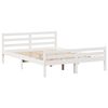 vidaXL Letto senza Materasso Bianco 150x200 cm Legno Massello di Pino