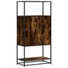 vidaXL Credenza Rovere Fumo 68x35x139 cm Legno Multistrato Metallo