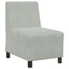vidaXL Divano componibile senza braccioli grigio chiaro 55 cm in velluto
