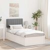 vidaXL Letto con Testiera Rivestita Grigio chiaro 90 x 190 cm