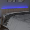 vidaXL Testiera Cappuccino a LED 160x5x78/88 cm in Similpelle