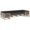 vidaXL Set Divani da Giardino 7 pz con Cuscini Legno Massello di Pino