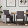 vidaXL Sedie da Pranzo con Ruote 2 pcs Grigio 57 x 66 x 94 cm