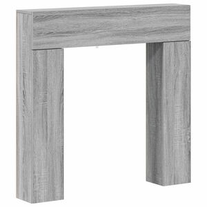vidaXL Cornice per camino Sonoma grigio 102 x 18 x 100,5 cm