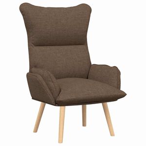 vidaXL poltrona Marrone 69 x 74 x 93 cm Tessuto e compensato