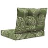 vidaXL Cuscino per divano da esterno 2 pcs Design a foglia Poliestere