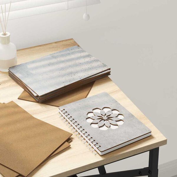 vidaXL Pannelli decorativi 12 pcs Grigio cemento 15 x 21 x 0.3 cm