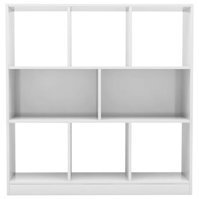 vidaXL Libreria Bianco Lucido 97,5x29,5x100 cm in Legno Multistrato