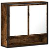 vidaXL Mobile Bagno Specchio Rovere Fumo 65x20x60 cm Legno Multistrato