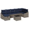 vidaXL Set di divani con cuscino 5 pcs polyrattan