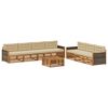 vidaXL Set di divani da esterno con cuscino 8 pcs Naturale e Beige