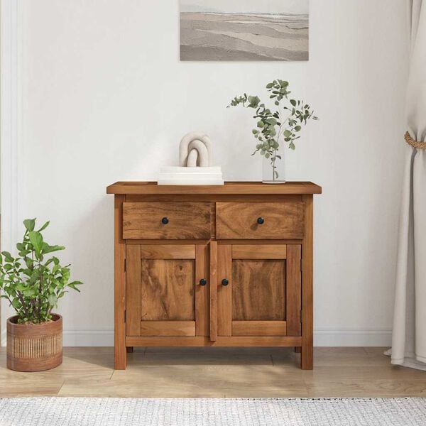 vidaXL Credenza in Legno Massello di Mogano 75x30x65 cm