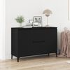 vidaXL Credenza Rovere Nero 104 x 35 x 70 cm Legno multistrato
