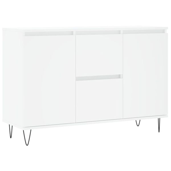 vidaXL Credenza Bianca 101,5x35x70 cm in Legno Multistrato