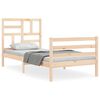 vidaXL Giroletto con Testiera 90x200 cm in Legno Massello