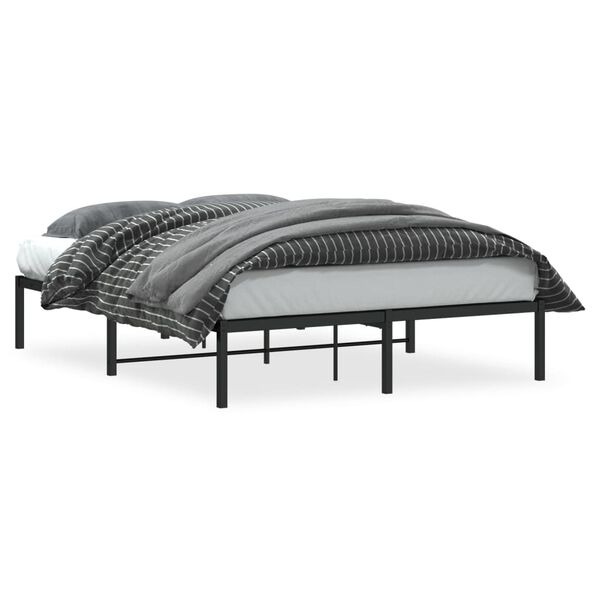 vidaXL Giroletto in Metallo Nero 135x190 cm