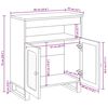 vidaXL Credenza Marrone 60 x 33 x 75 cm Legno di mango massello