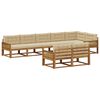 vidaXL Set di divani da esterno 8 pz Naturale e Beige
