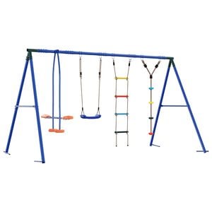 vidaXL Set di Altalene per Esterni Multicolore Acciaio e PE