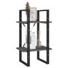 vidaXL Libreria a 2 Ripiani Grigia 40x30x70 cm in Massello di Pino