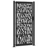 vidaXL Cancello da giardino nero 100x200 cm in acciaio con design a traliccio