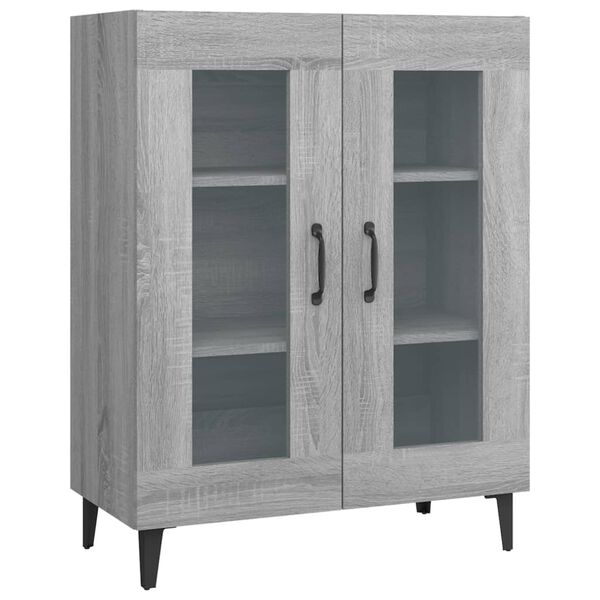 vidaXL Credenza Grigio Sonoma 69,5x34x90 cm in Legno Multistrato