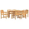 vidaXL Set da Pranzo da Giardino 7 pz in Legno Massello di Teak