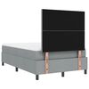 vidaXL Letto a molle con materasso Grigio chiaro 120 x 200 cm Tessuto