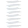 vidaXL Ripiani per Libreria 8pz Bianco Lucido 40x20x1,5cm Multistrato
