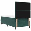 vidaXL Letto a molle con materasso Verde scuro 100 x 200 cm Velluto