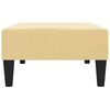 vidaXL Poggiapiedi Crema 78x56x32 cm in Velluto