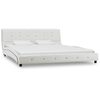 vidaXL Letto con Materasso Memory Foam Bianco in Similpelle 160x200 cm