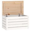 vidaXL Contenitore Portaoggetti Bianco 59,5x36,5x33cm Massello di Pino