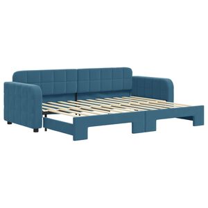 vidaXL Divano Letto con Letto Estraibile Blu 80x200 cm in Velluto