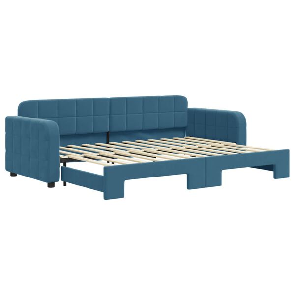 vidaXL Divano Letto con Letto Estraibile Blu 80x200 cm in Velluto