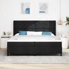 vidaXL Letto a molle con materasso Nero 200 x 200 cm Tessuto