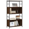 vidaXL Libreria Rovere Marrone 80x30x145,5cm Legno Multistrato e Ferro