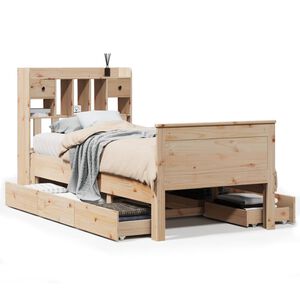 vidaXL Letto Libreria senza Materasso 90x190 cm Legno Massello Pino