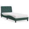vidaXL Letto con Materasso Verde Scuro 80x200 cm in Velluto