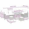 vidaXL Set Divano da Giardino con cuscino 11 pcs Grigio polyrattan
