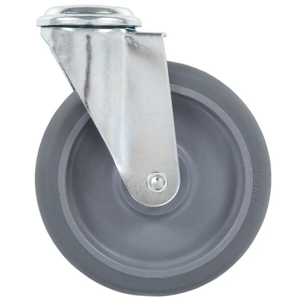 vidaXL Ruote Girevoli con Foro per Bulloni 4 pz 125 mm