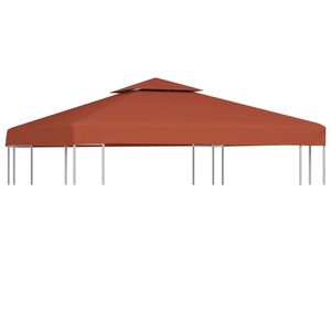 vidaXL Copertura Superiore Gazebo a 2 Strati 310g/m&sup2; 3x3m Terracotta