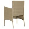 vidaXL Set da Pranzo da Giardino 3 pz Beige in Polyrattan e Vetro