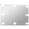 vidaXL Specchio Parete Rettangolare Senza Cornice con Luci LED Vetro