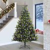 vidaXL Albero di Natale Artificiale a Cerniera con 300 LED 240 cm