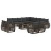 vidaXL Set Divano da Giardino 14 pz Grigio e Grigio Scuro polyrattan