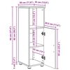 vidaXL Mobile da Bagno con archiviazione Legno vecchio 30 x 35 x 95 cm