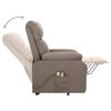 vidaXL Poltrona Alzapersona Massaggiante Tortora in Tessuto