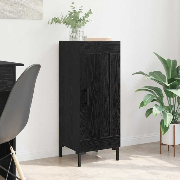 vidaXL Credenza Olden Rovere Nero 34,5 x 34 x 90 cm