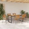 vidaXL Set da Pranzo per Giardino 7 pcs Grigio e Marrone polyrattan